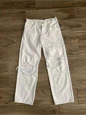Citizens of Humanity Emery Crop White Jeans | Size 28